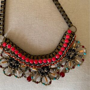 Anthropologie chunky, statement necklace